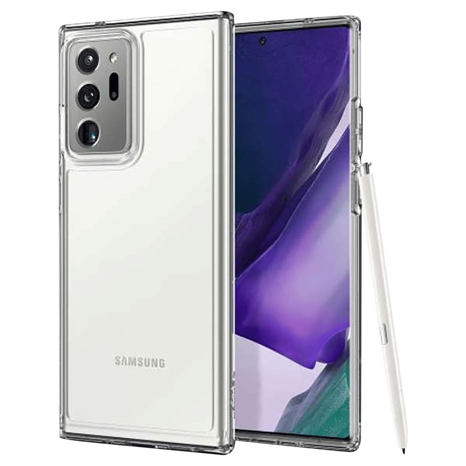 spigen Crystal Hybrid TPU Polycarbonate Back Cover for SAMSUNG Galaxy  Note 20 Ultra, Note 20 Ultra 5G (Mil Grade Certified, Clear)