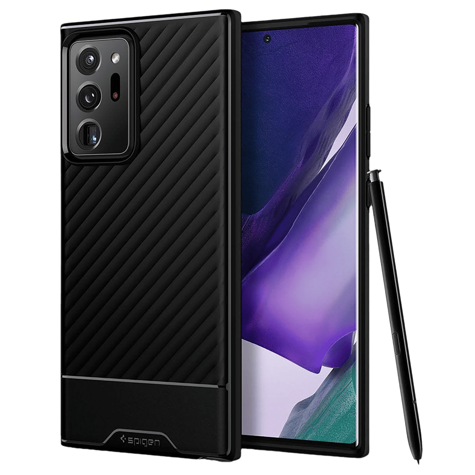 spigen Core Armor Polycarbonate Back Cover for SAMSUNG Galaxy Note 20 Ultra (Wireless Charging Compatible, Matte Black)