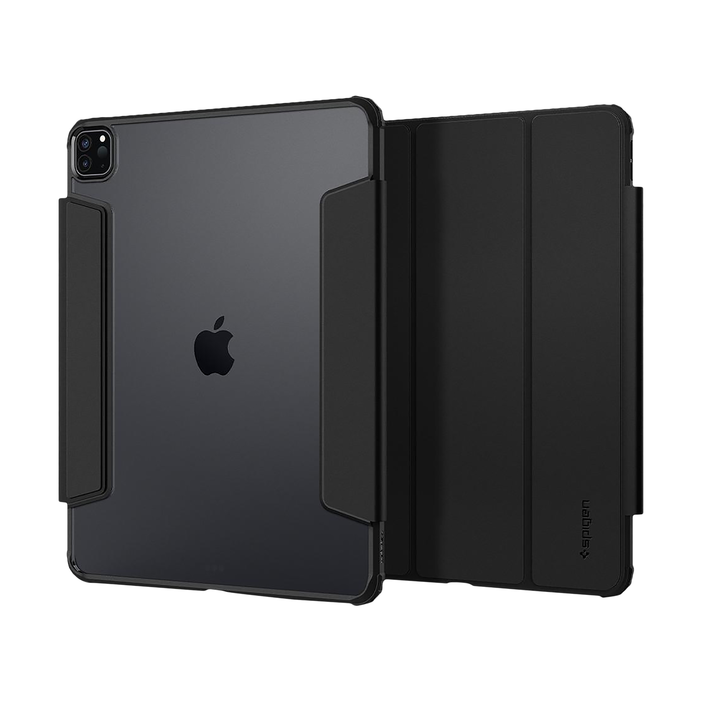 spigen Ultra Hybrid Pro Polycarbonate & TPU Back Case with Stand for Apple iPad Pro 11 inch M4 (2024)/12.9 Inch (Air Cushion Technology, Black)