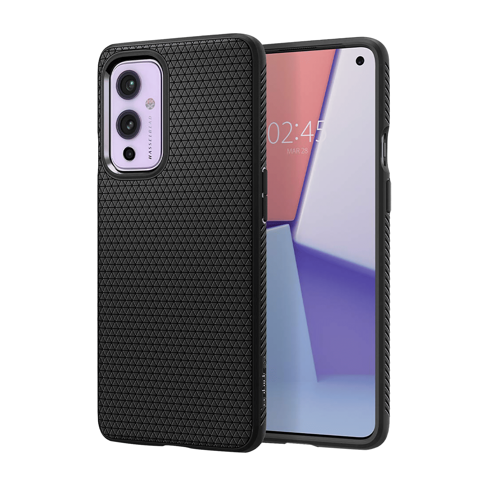 spigen Liquid Air TPU Back Case for OnePlus 9 (Air Cushion Technology, Matte Black)