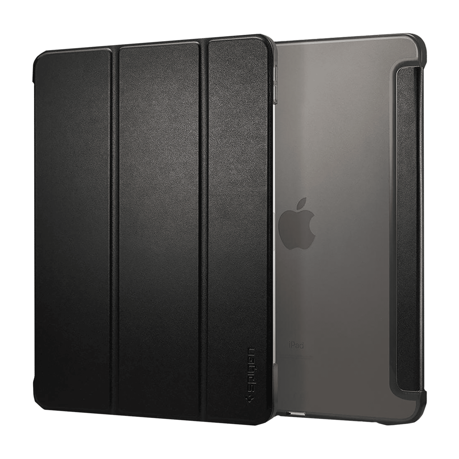 spigen Smart Fold Hard Polyurethane Leather & Polycarbonate Back Cover for Apple iPad Pro 11 Inch (2018/2020) (Magnetic Closure, Black)