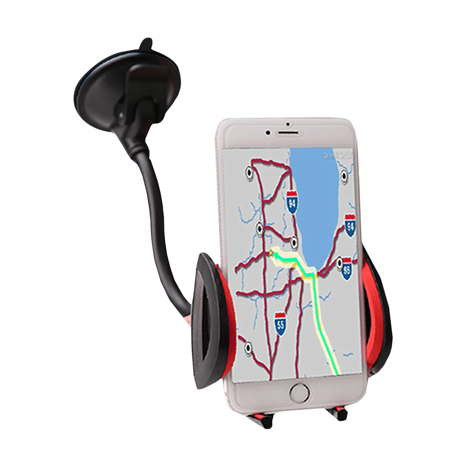 in base Car Mount for Mobile (360 Degree Rotating, Black)