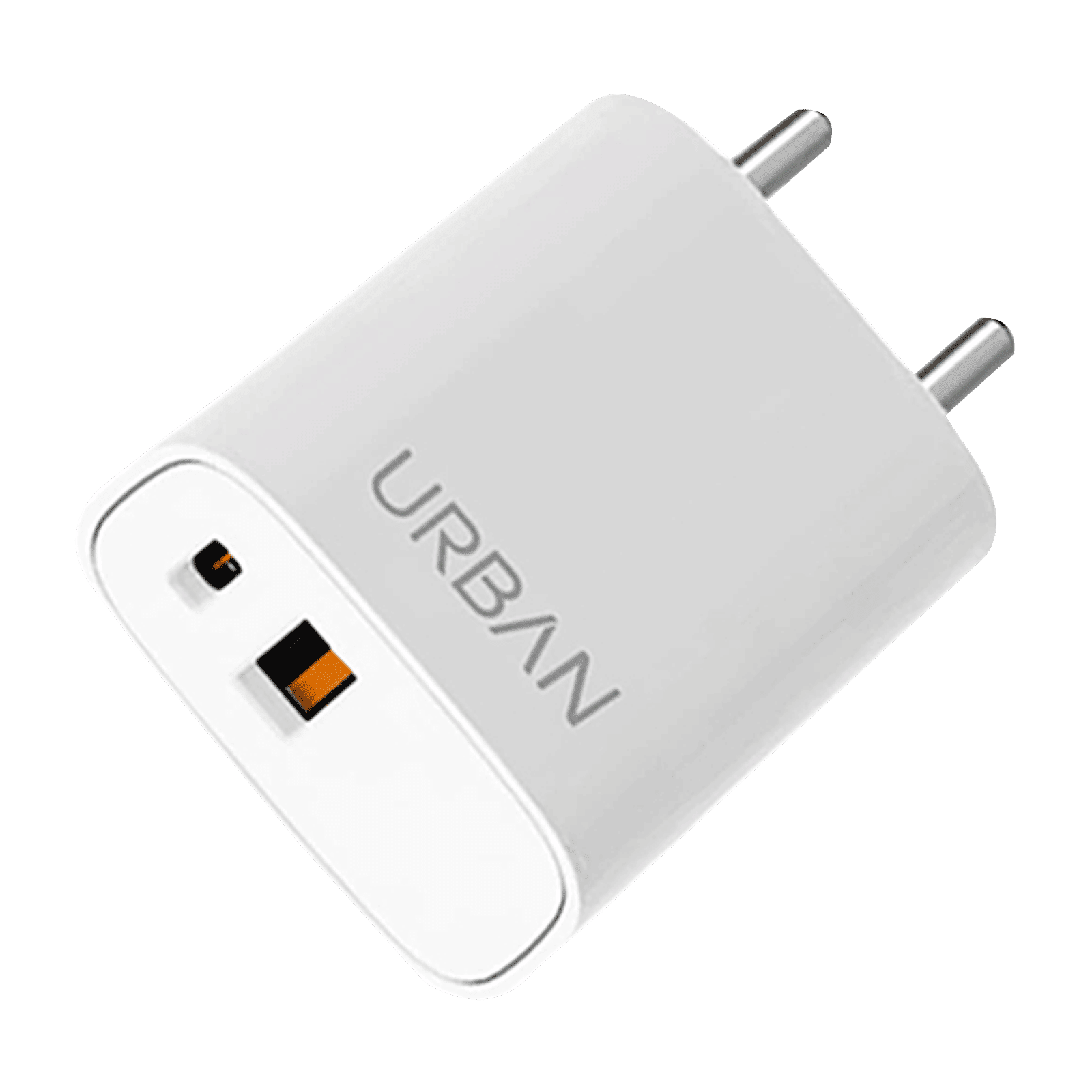 in base Urban Sprint 20W Type A & Type C 2-Port Fast Wall Charger (Adapter Only, Intelligent Power Saving, White)