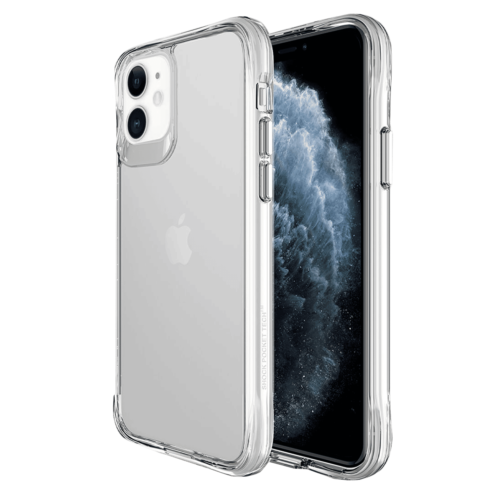 stuffcool Aktion Hard/Soft TPU Back Case for Apple iPhone 13 Mini (Wireless Charging Support, Clear)