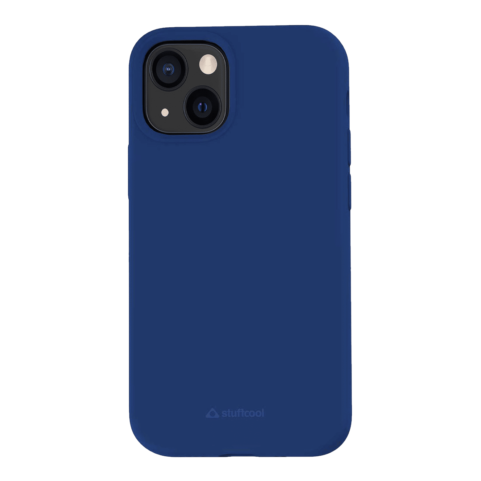 stuffcool Silo Soft and Smooth Rubber Back Cover for Apple iPhone 13 Mini (Camera Protection, Navy)