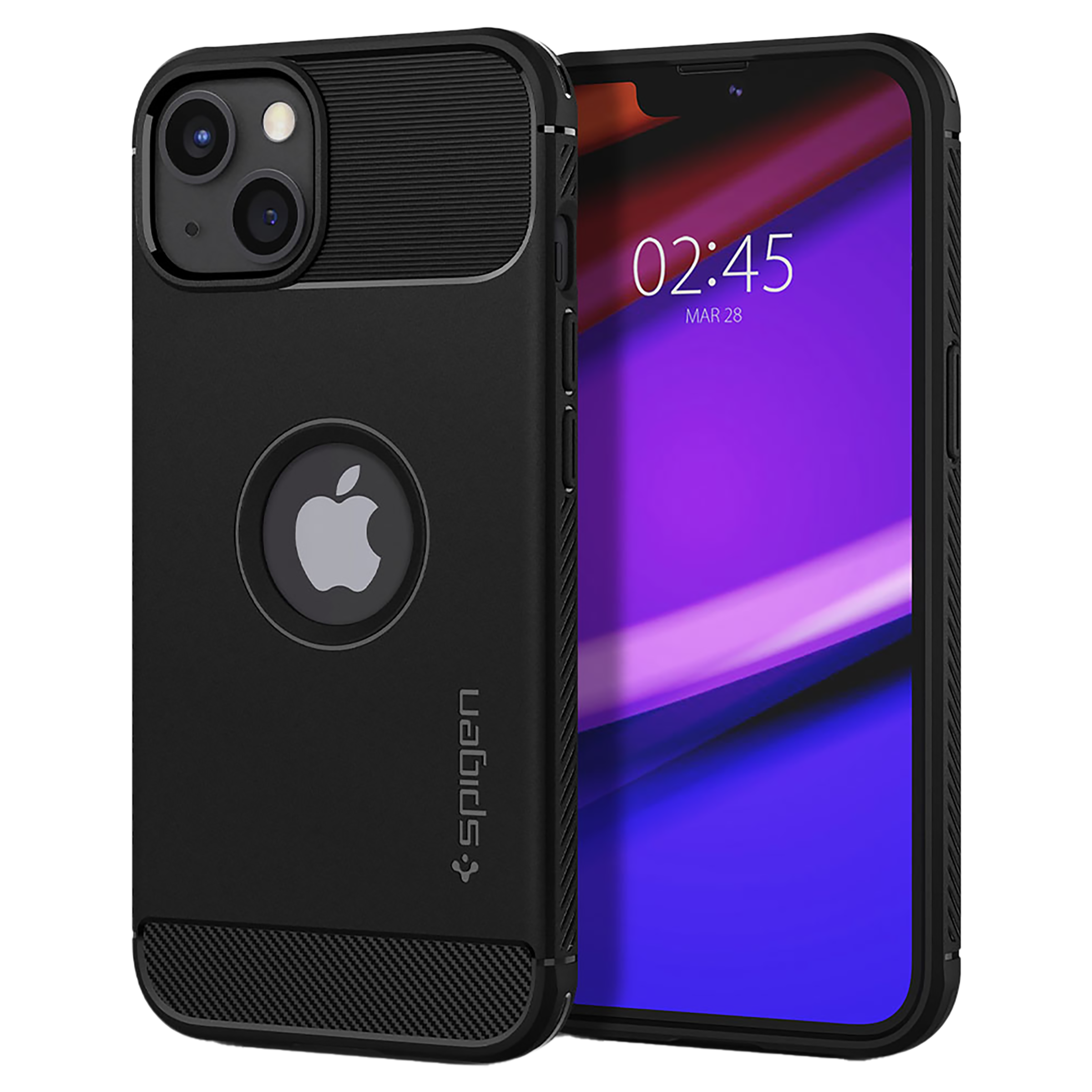 spigen Rugged Armor TPU Back Cover for Apple iPhone 13 Mini (Air Cushion  Technology, Matte Black)