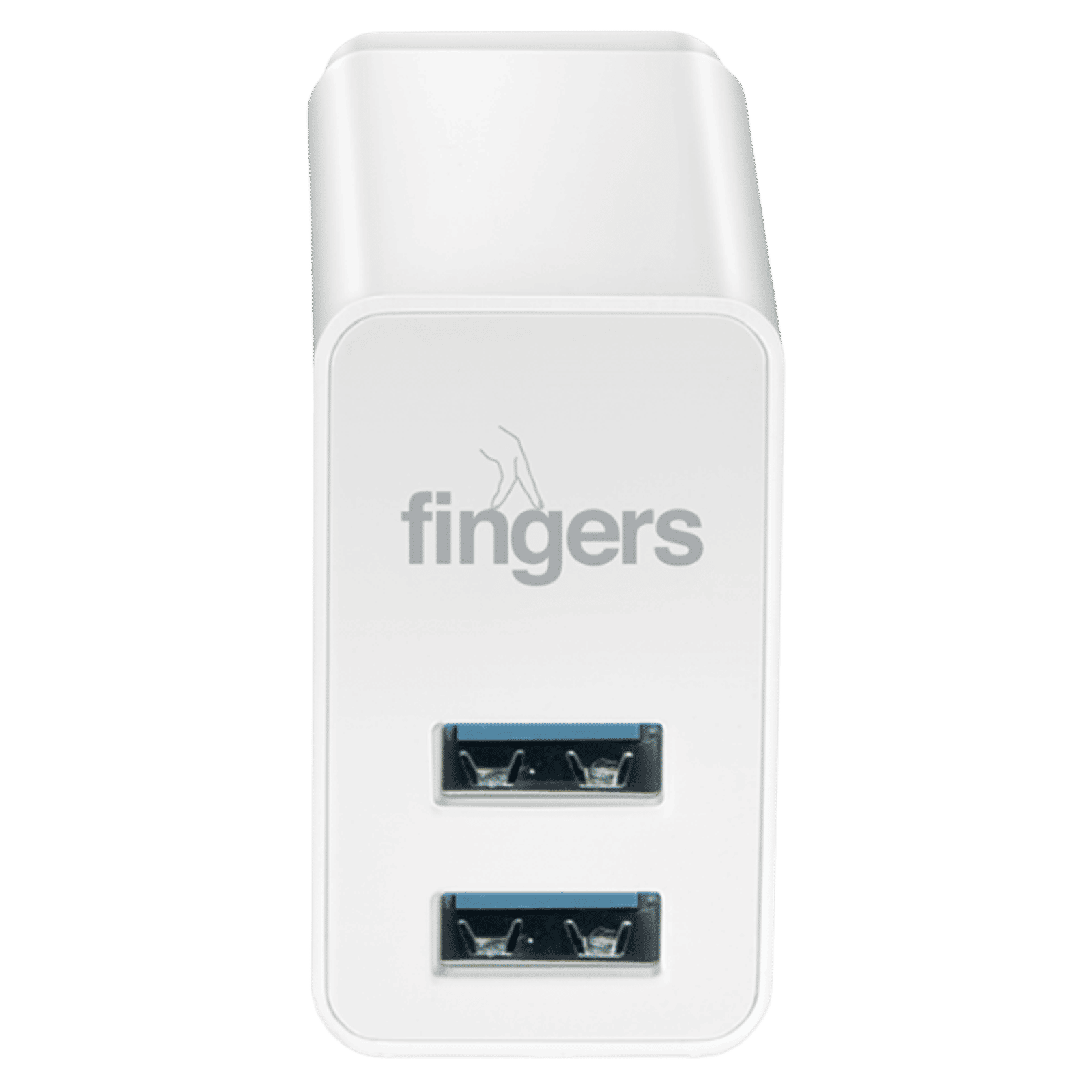 fingers 15W USB 2.0 Fast Charger (Adapter Only, Short Circuits Protection, Piano White)