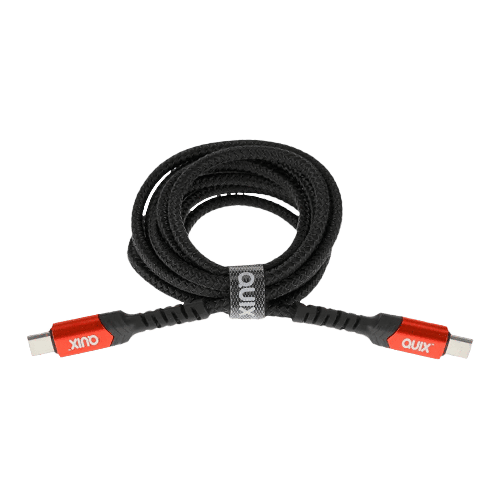 Quix Type C to Type C 4.95 Feet (1.5 M) Cable (Sync & Charge, Black)