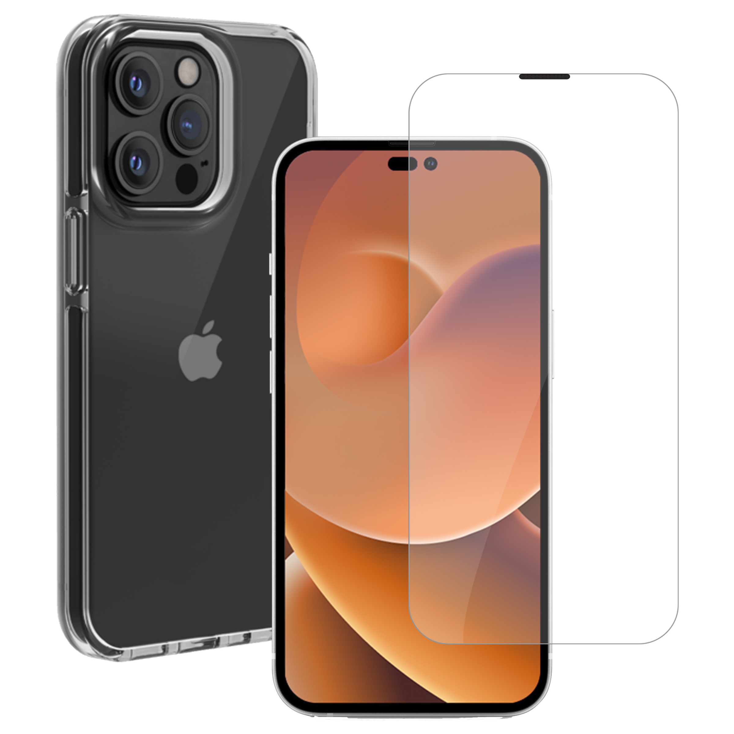 HYPHEN Duro Tempered Glass & TPU, Polycarbonate Back Cover Combo for Apple iPhone 14 Pro (Wireless Charging Compatible, Clear)-picture-10