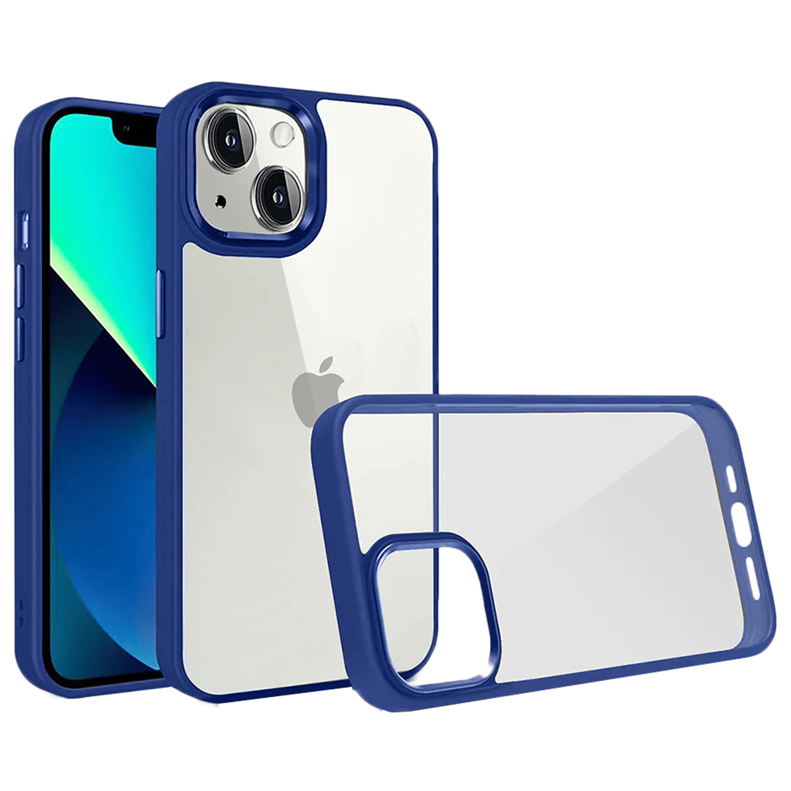 GRIPP Clarion Hard Soft Polycarbonate Back Case for Apple iPhone 14 Plus  (Shock Proof, Clear Blue)