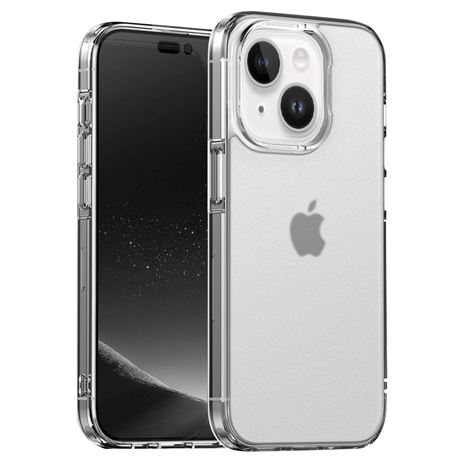 in base Cosmos Frost Back Cover for Apple iPhone 14 (Anti-Microbial Body, Clear)-image-2
