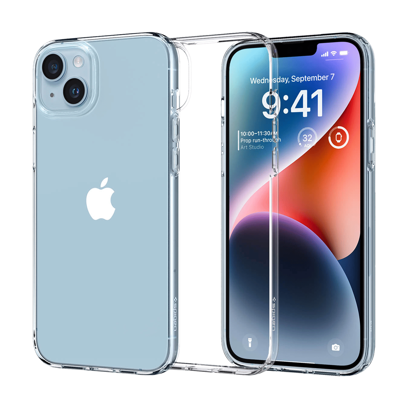 spigen Liquid Crystal TPU Back Case for Apple iPhone 14 (Wireless Charging Compatible, Crystal Clear)