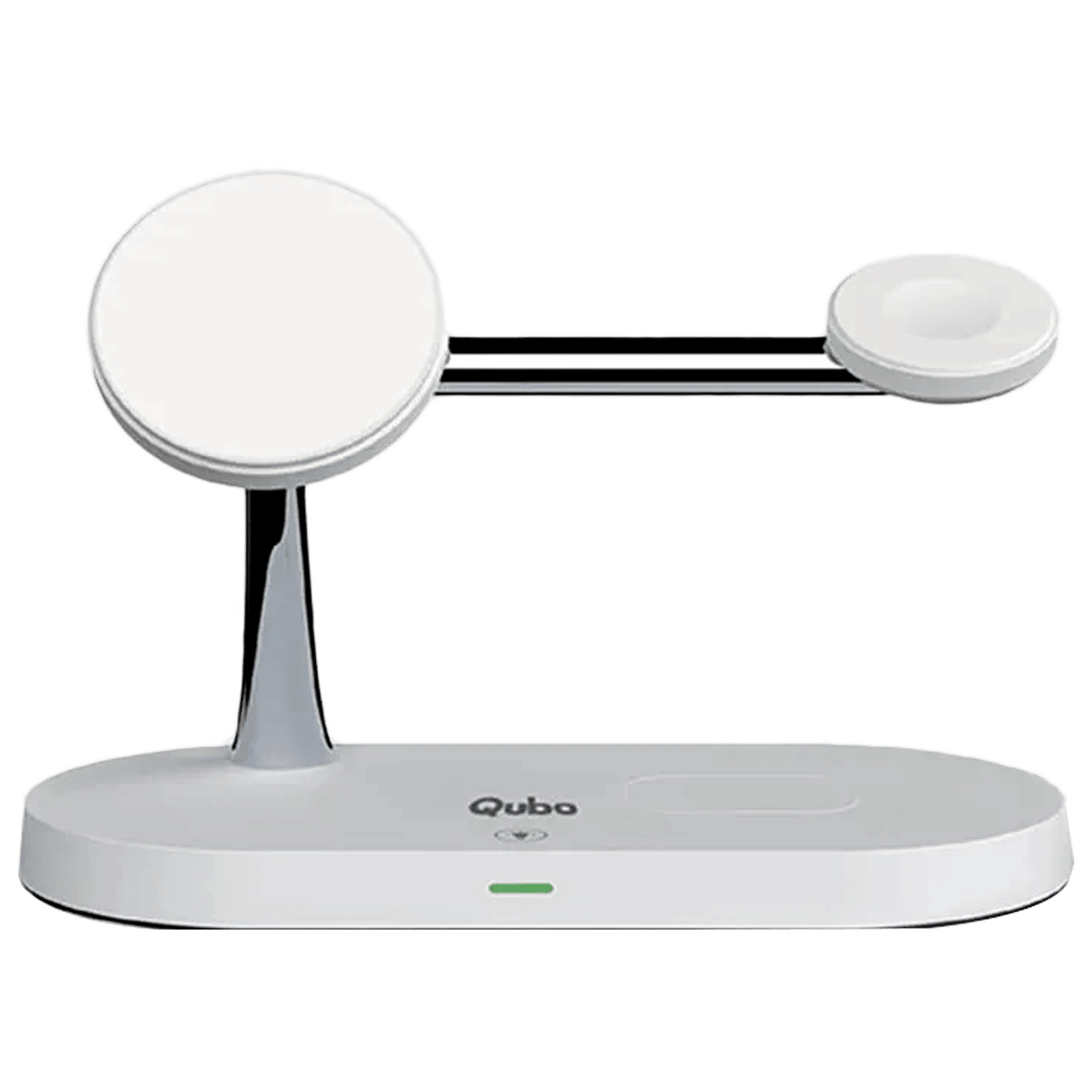 Qubo MagZap Z5 15W 4-in-1 Wireless Charger for iPhone 11, X, 12 & Above, AirPods 3rd G, Pro & iWatch 1, 2, 3, 4, 5, 6, SE, 7 (Short Circuit Control, White)