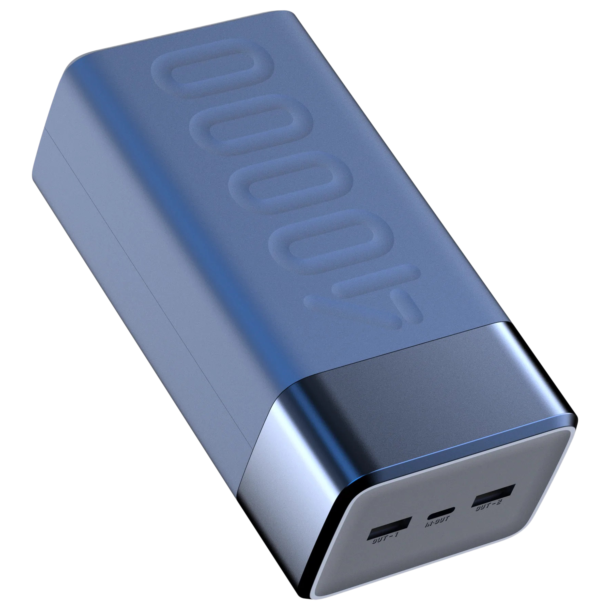 ambrane Stylo Boost 40000 mAh 65W Fast Charging Power Bank (2 Type A and  Type C Ports, LED Light Indicator, Blue)