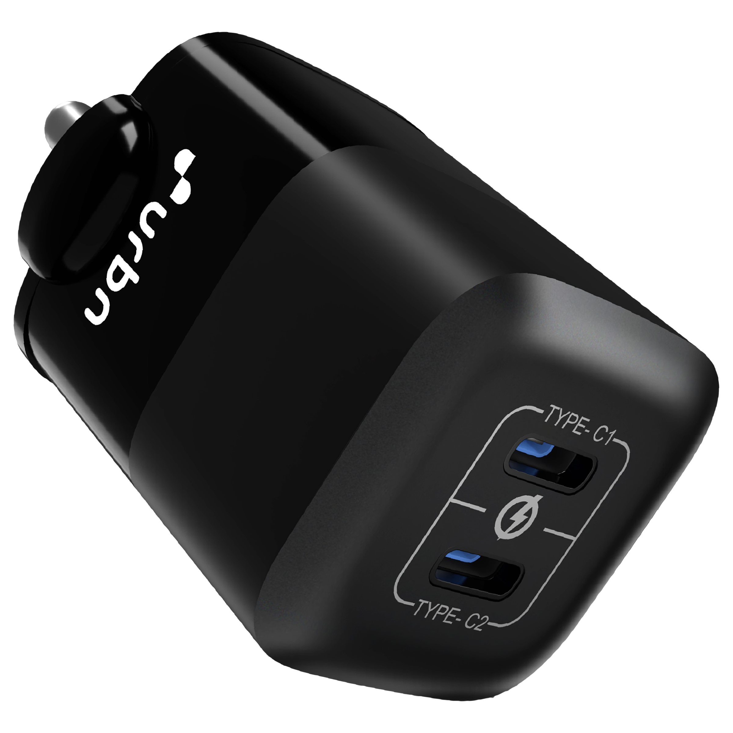 urbn 40W Type C Fast Charger (Adapter Only, 9 Layer Circuit Protection, Black)