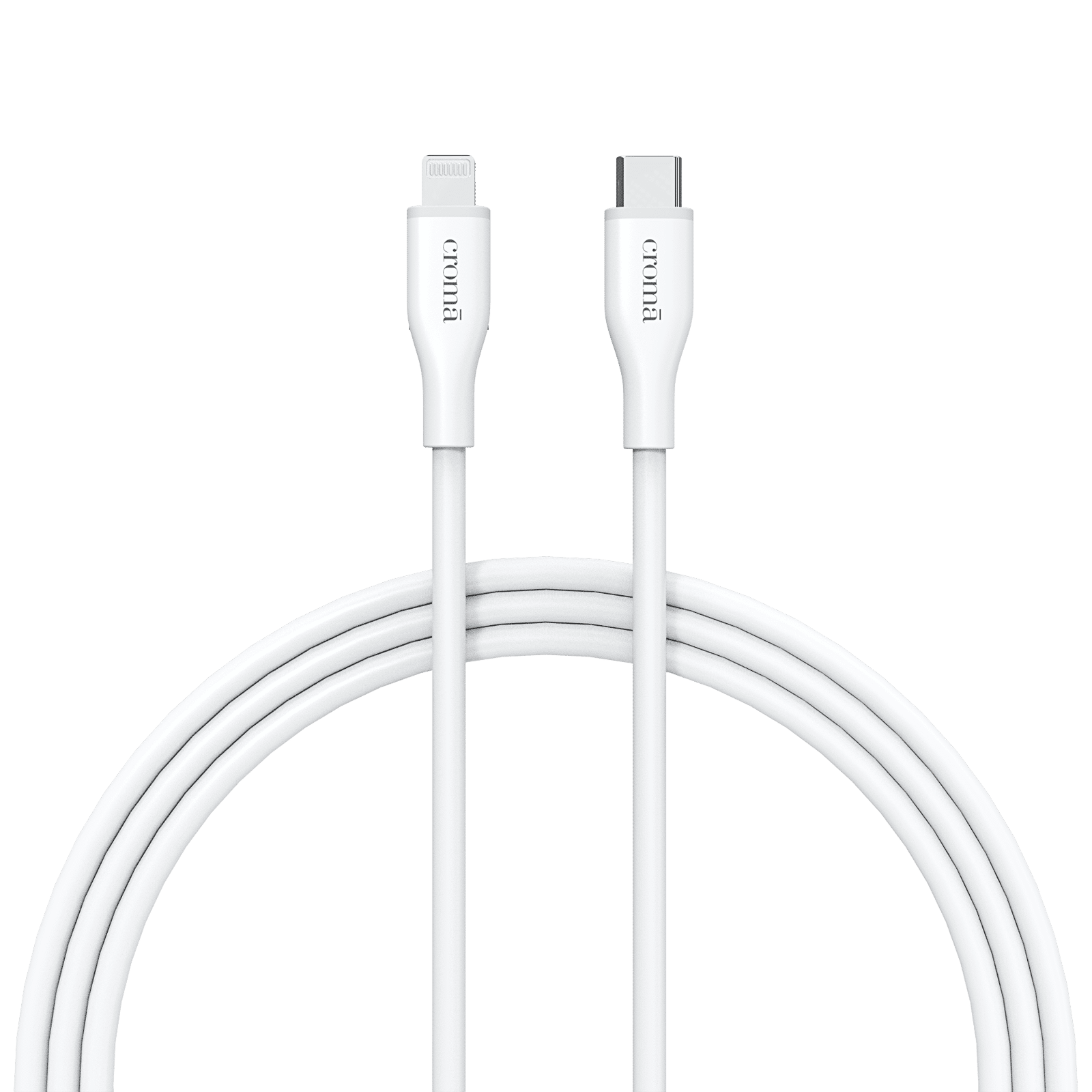 Croma Type C to Lightning 3.9 Feet (1.2M) Cable (Apple Certified, White)