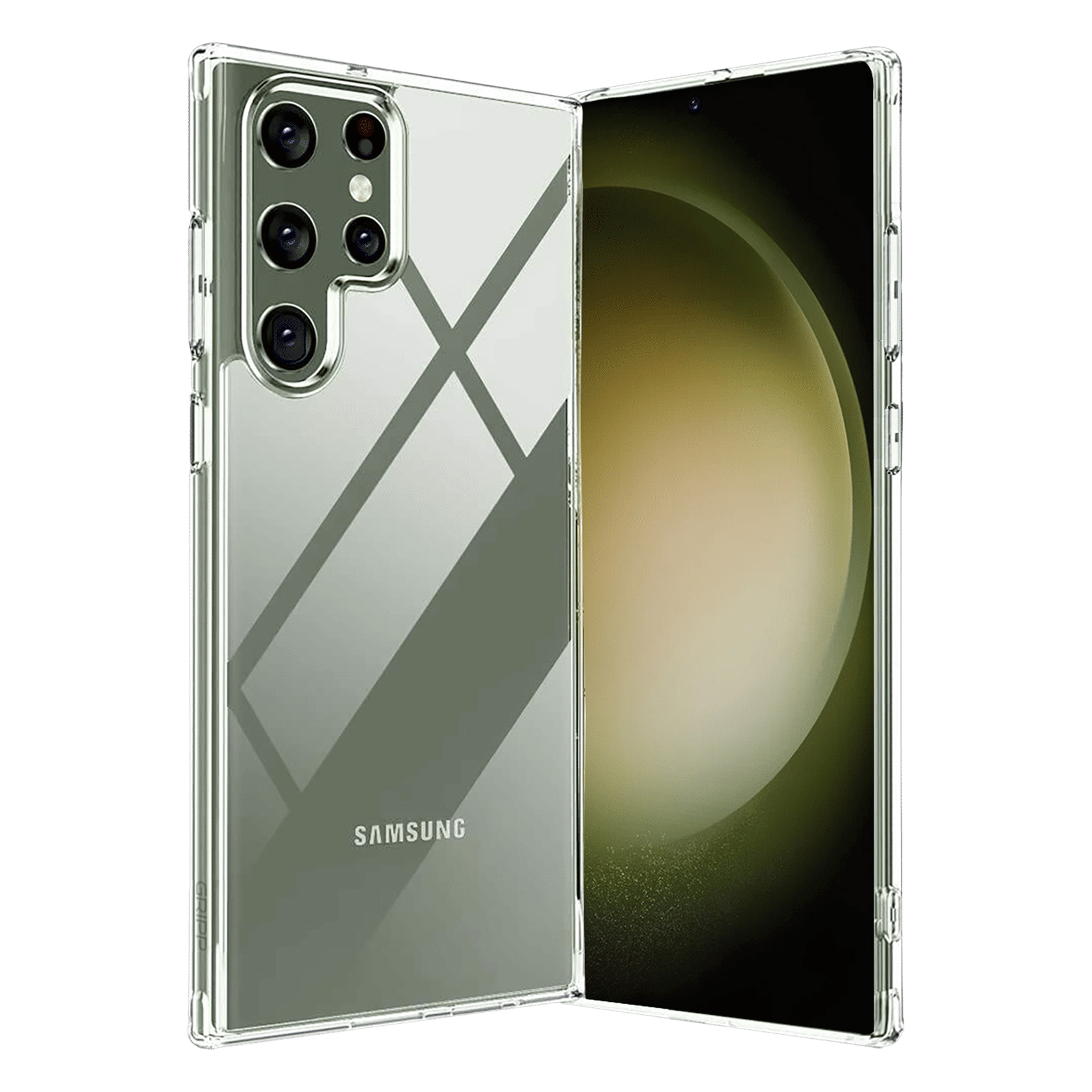 GRIPP Hard Silicon Back Case for Samsung Galaxy S23 Ultra (UV Coated, Transparent)-image-25