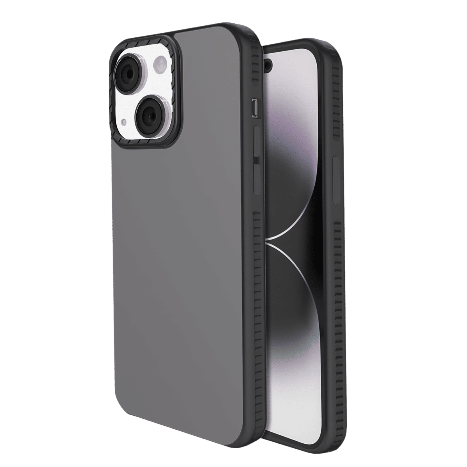 GRIPP Alpine Rubber Back Cover for Apple iPhone 15 (Scratch Protection, Black)