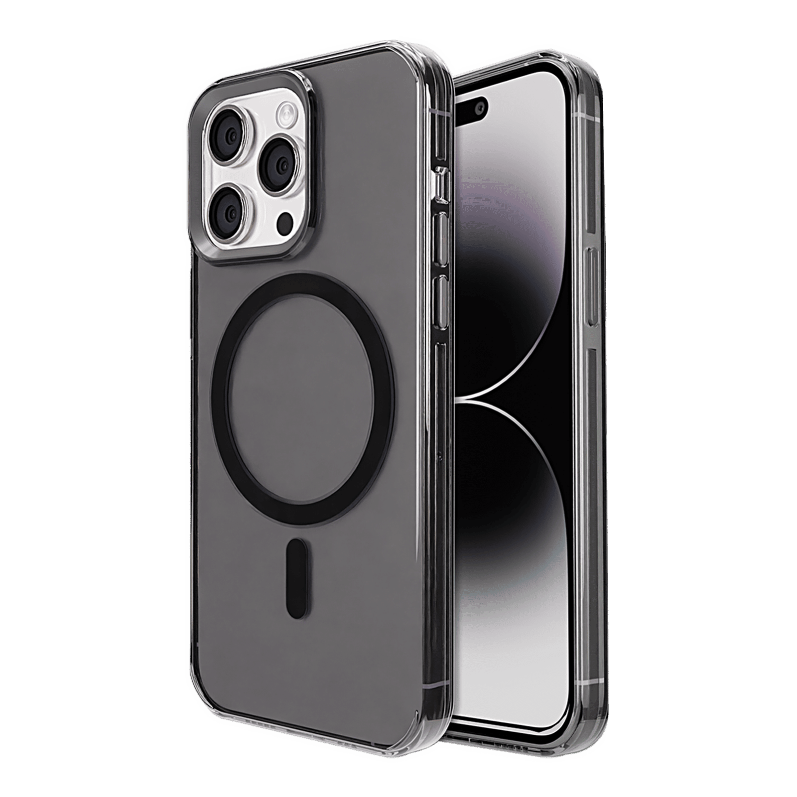 GRIPP Neo Xtreme Hard TPU & Polycarbonate Back Cover for Apple iPhone 15 Pro (MagSafe Compatible, Smoke)