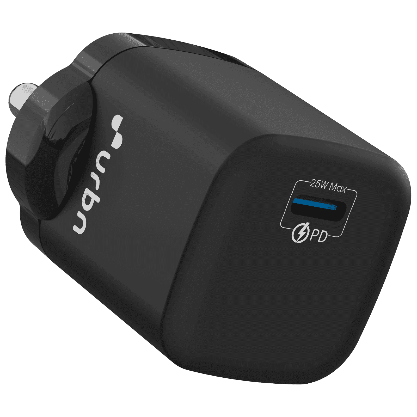 urbn GaN Pro 25W Type C Fast Charger (Adapter Only, GaN Technology, Black)