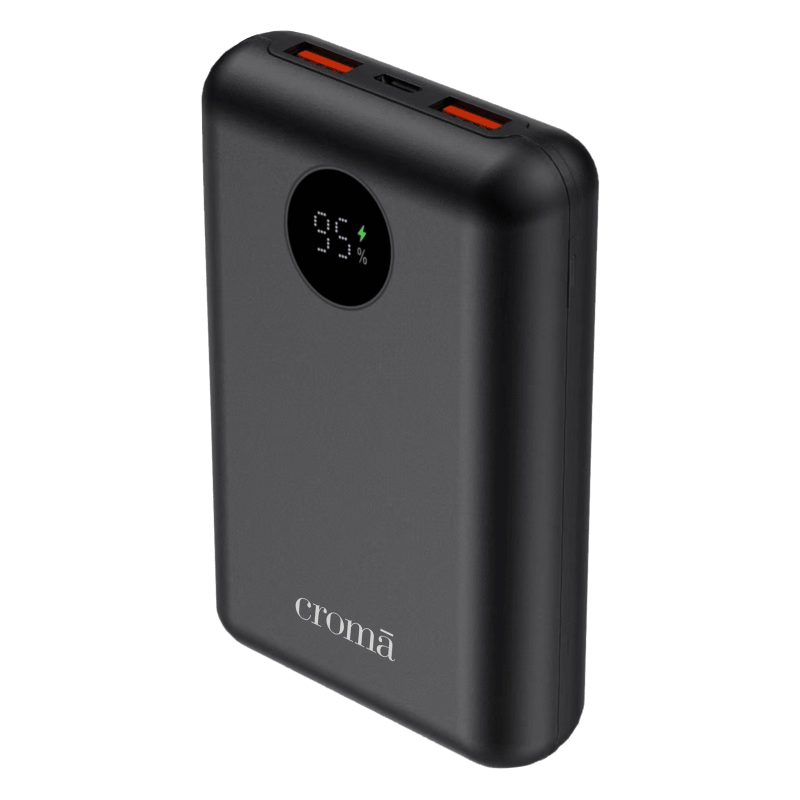 Croma 20000 mAh 22.5W Fast Charging Power Bank (1 Type C Port, 2 Type A Port, Multi Layer Protection, Black)