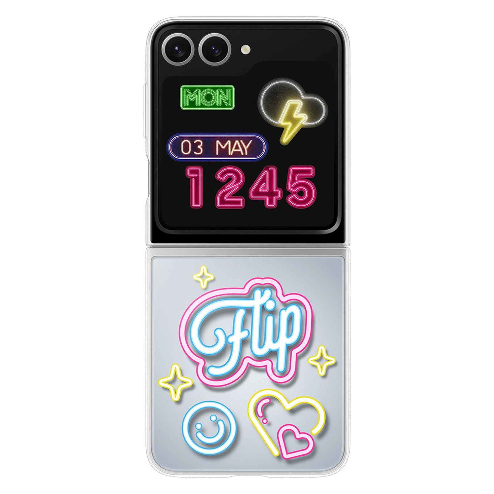 SAMSUNG TPU Back Cover for SAMSUNG Galaxy Z Flip7 FE, Flip6 (Flipsuit, Gray)