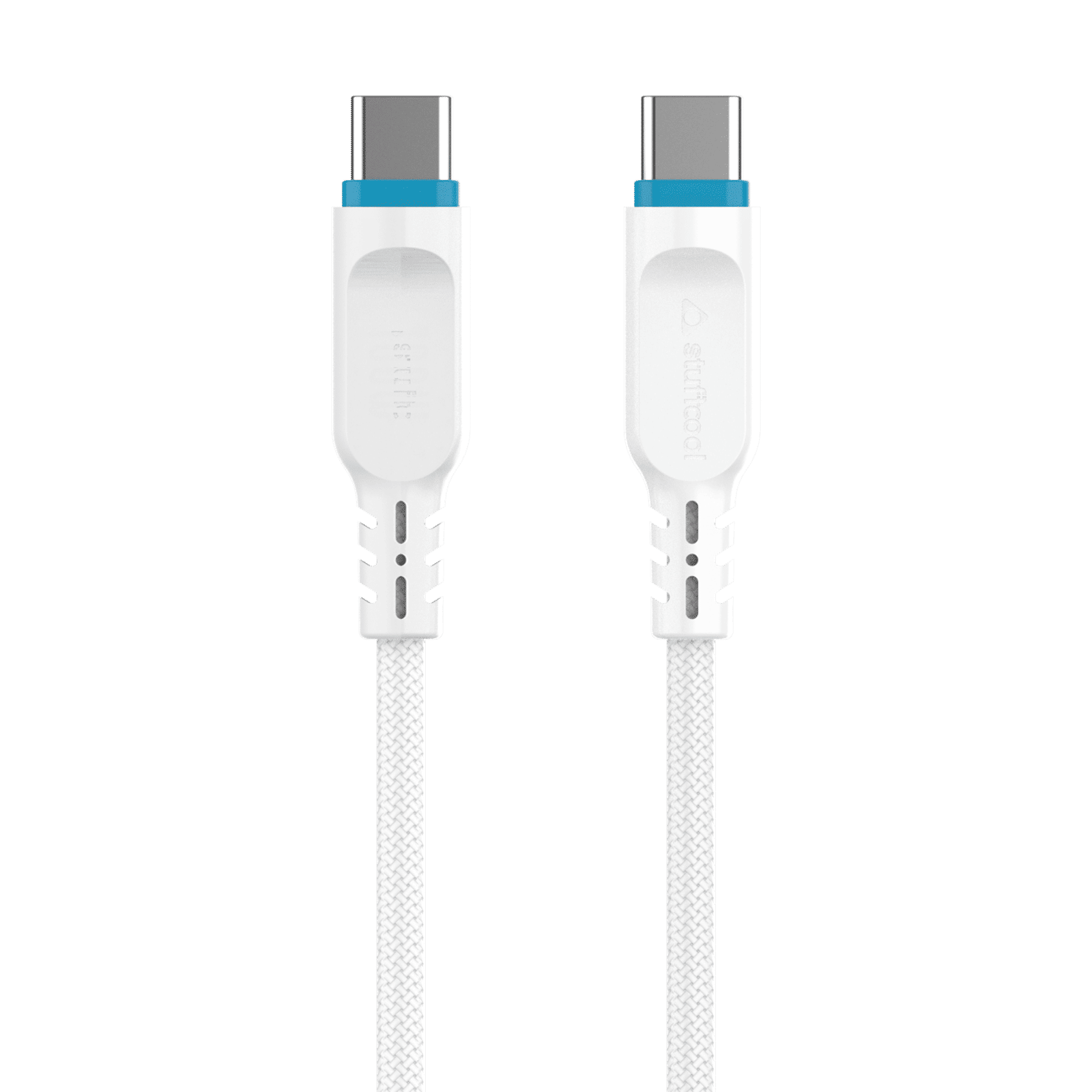 stuffcool Tug Type C to Type C 3.93 Feet (1.2M) Cable (Sync & Charge, White)
