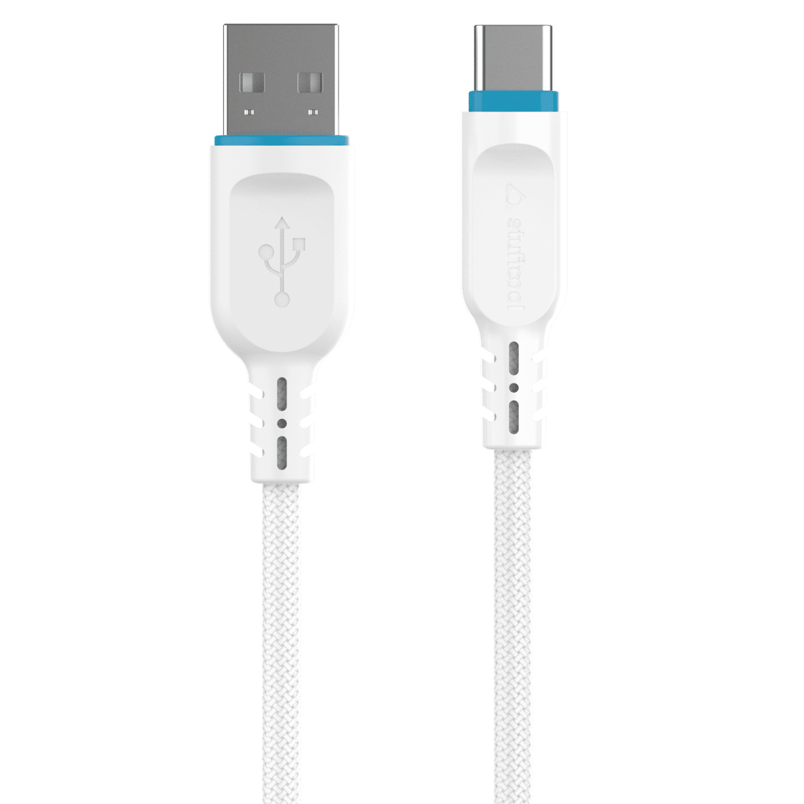 stuffcool Tug Type C to Type A 3.93 Feet (1.2M) Cable (Sync & Charge, White)