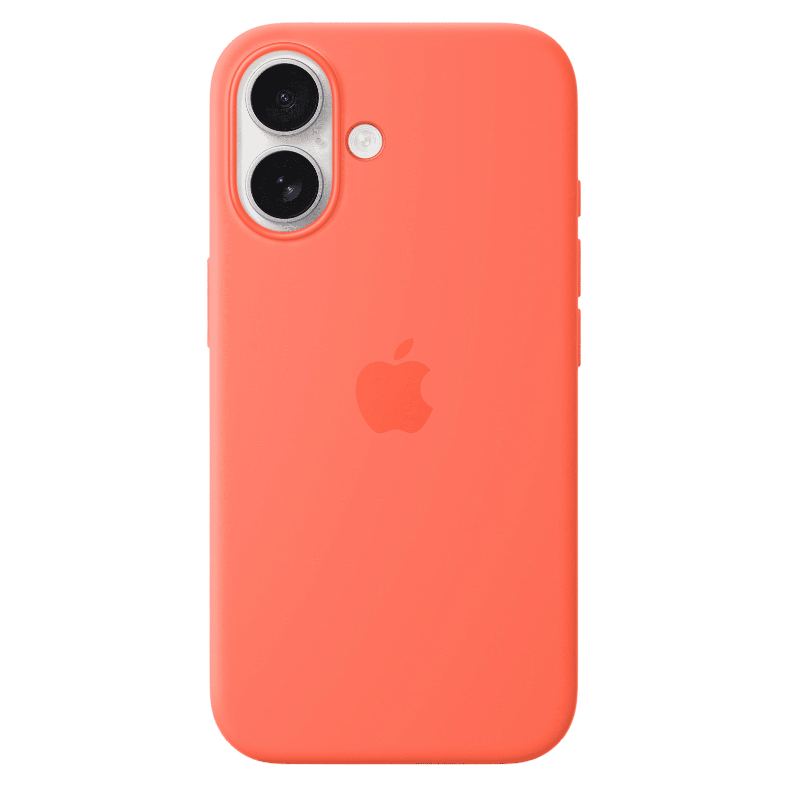 Apple Soft Silicone Back Cover Apple iPhone 16 (MagSafe Charging Support, Tangerine)