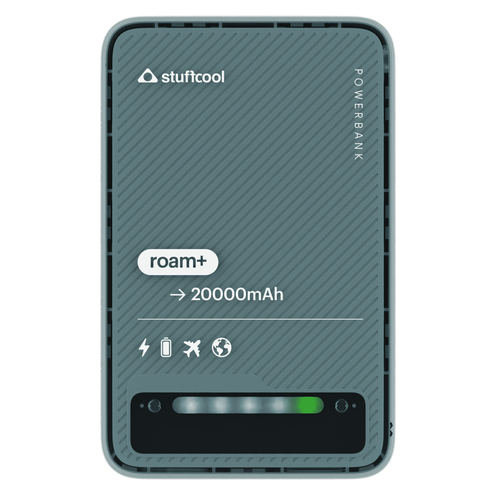 stuffcool Roam Plus 20000 mAh 22.5W Fast Charging Power Bank (1 Type A Port, 1 Type C Port, LED Indicator, White)