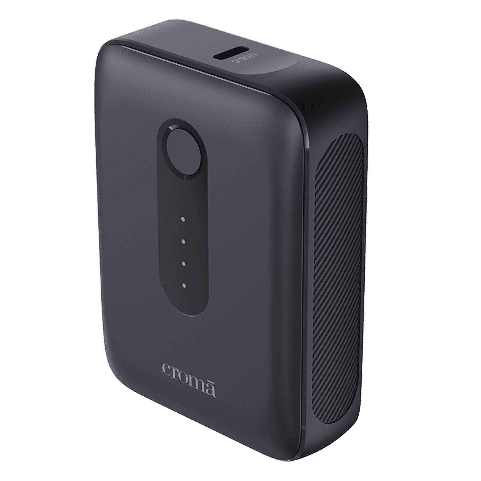 Croma Compact 10000 mAh 30W Fast Charging Power Bank (1 Type A & 1 Type C Port, Multi-Level Protection for Safe Charging, Black)