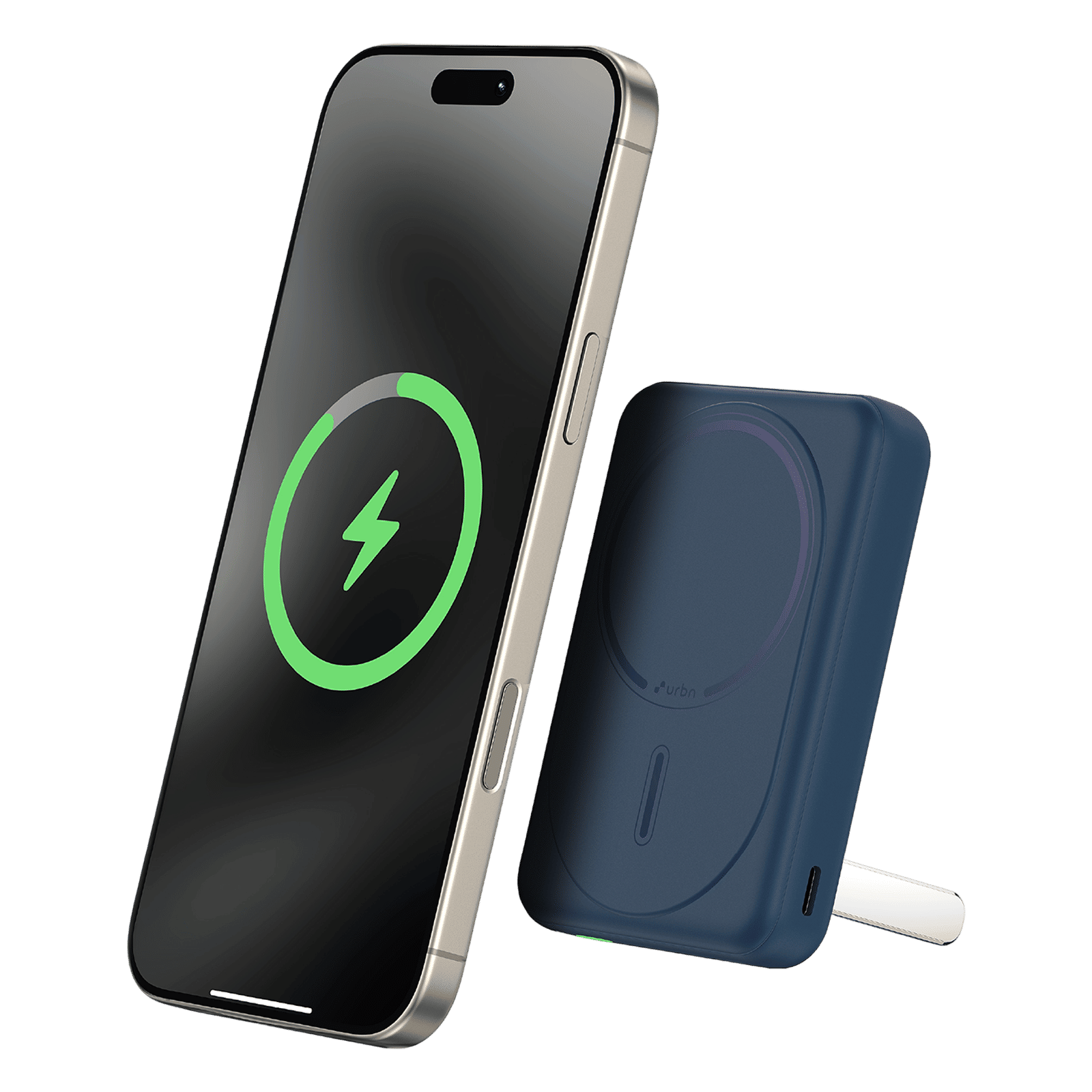 urbn Slide MagTag 10000 mAh 20W Fast Charging Power Bank (2 Type C Ports, LED Indicator, Blue)