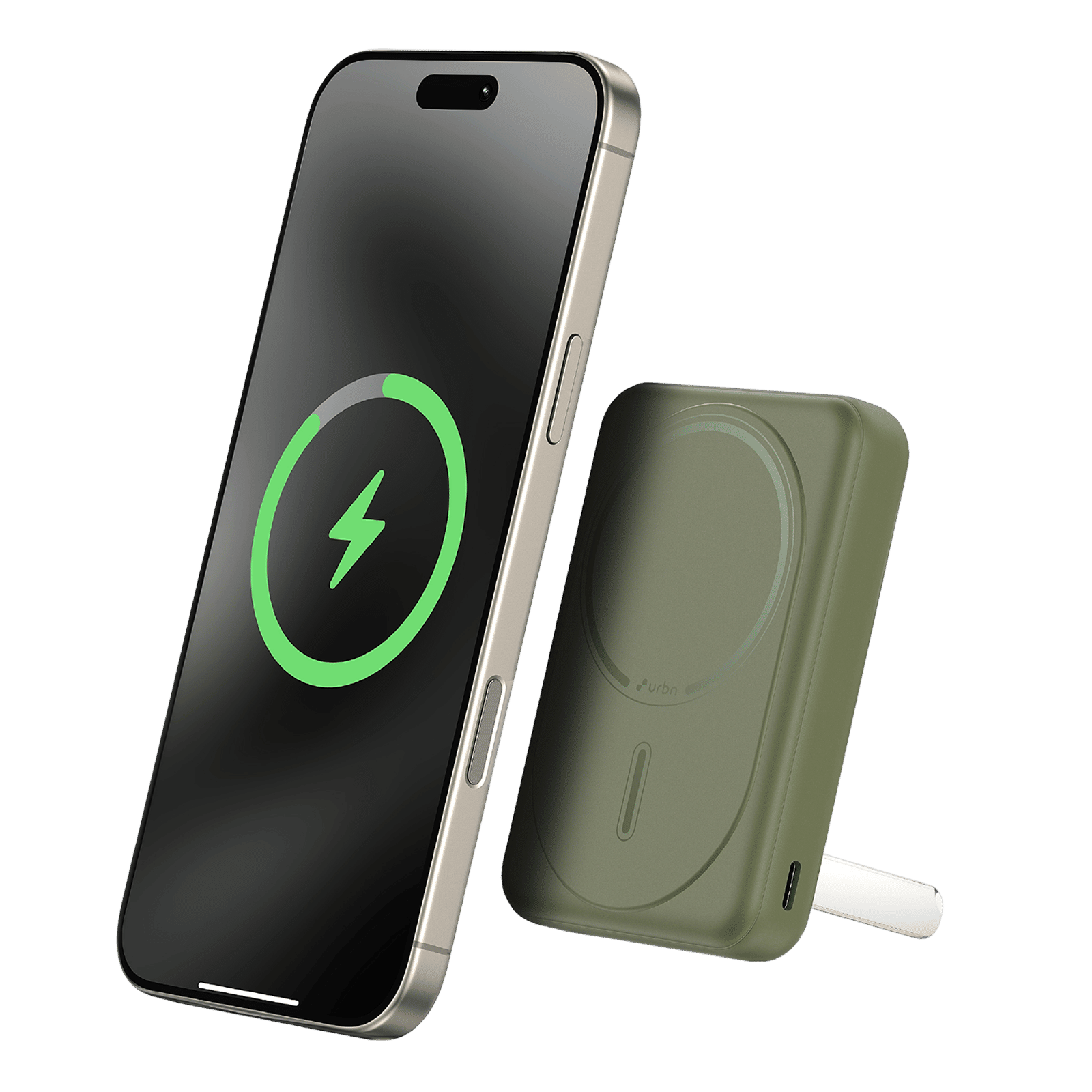 urbn Slide MagTag 10000 mAh 20W Fast Charging Power Bank (2 Type C Ports, LED Indicator, Camo)