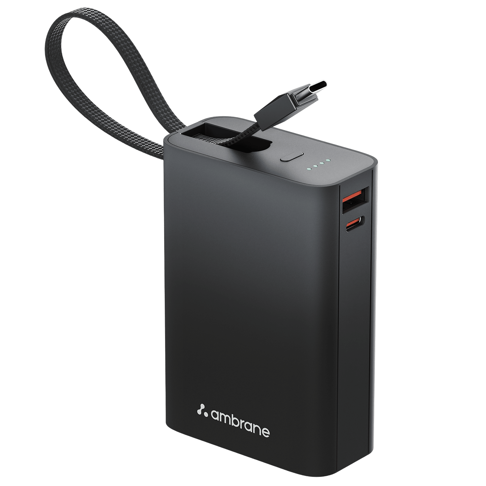 ambrane MiniCharge 20 20000 mAh 22.5W Fast Charging Power Bank (1 Type A Port, 1 Type C Port, Metallic Finish, SafeCharge Technology, Black & Grey)