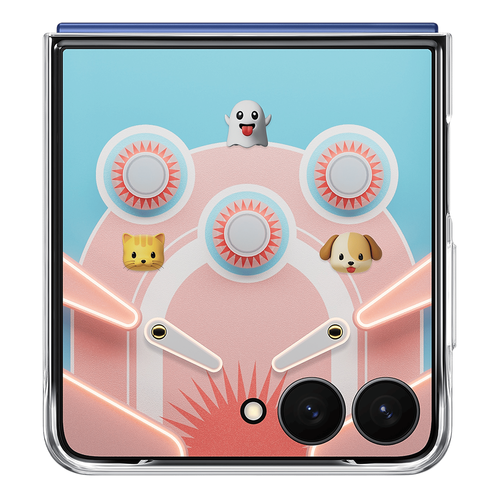 SAMSUNG Polycarbonate Back Cover for SAMSUNG Galaxy Z Flip7 (Flipsuit, Transparent)