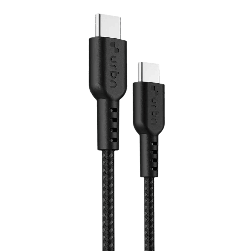 urbn Pro Cord Type C to Type C 4 Feet (1.2M) Cable (Nylon Braided, Black)