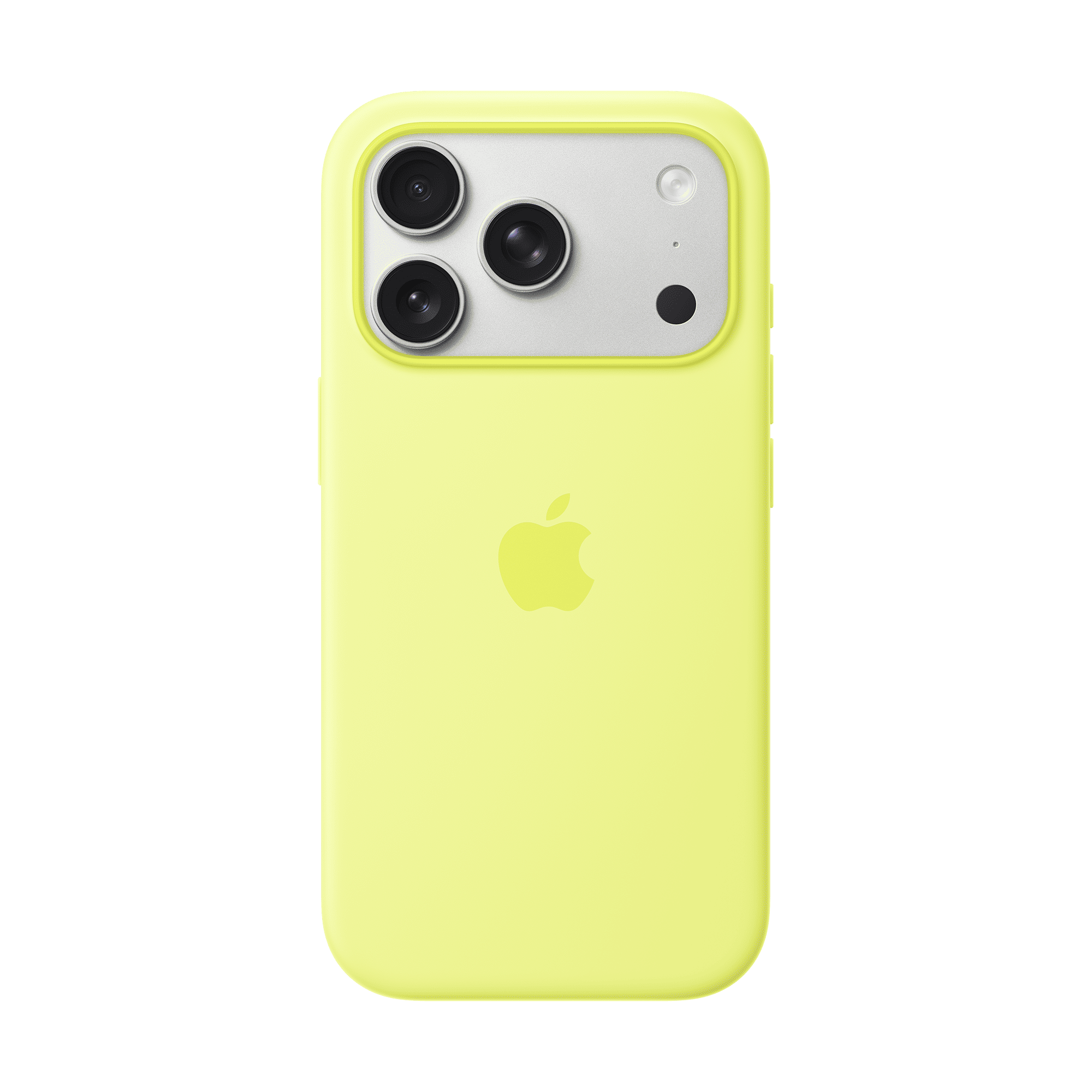Apple Soft Silicone Back Cover for Apple iPhone 17 Pro (MagSafe Compatible, Neon Yellow)-image-41