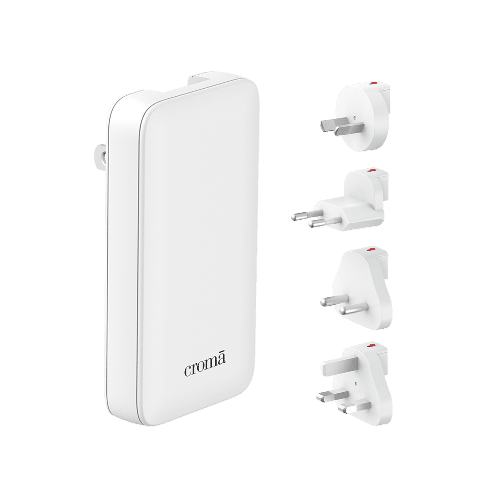 Croma 65W Type C 2-Port Fast Charger (Travel Adapter Only, White)
