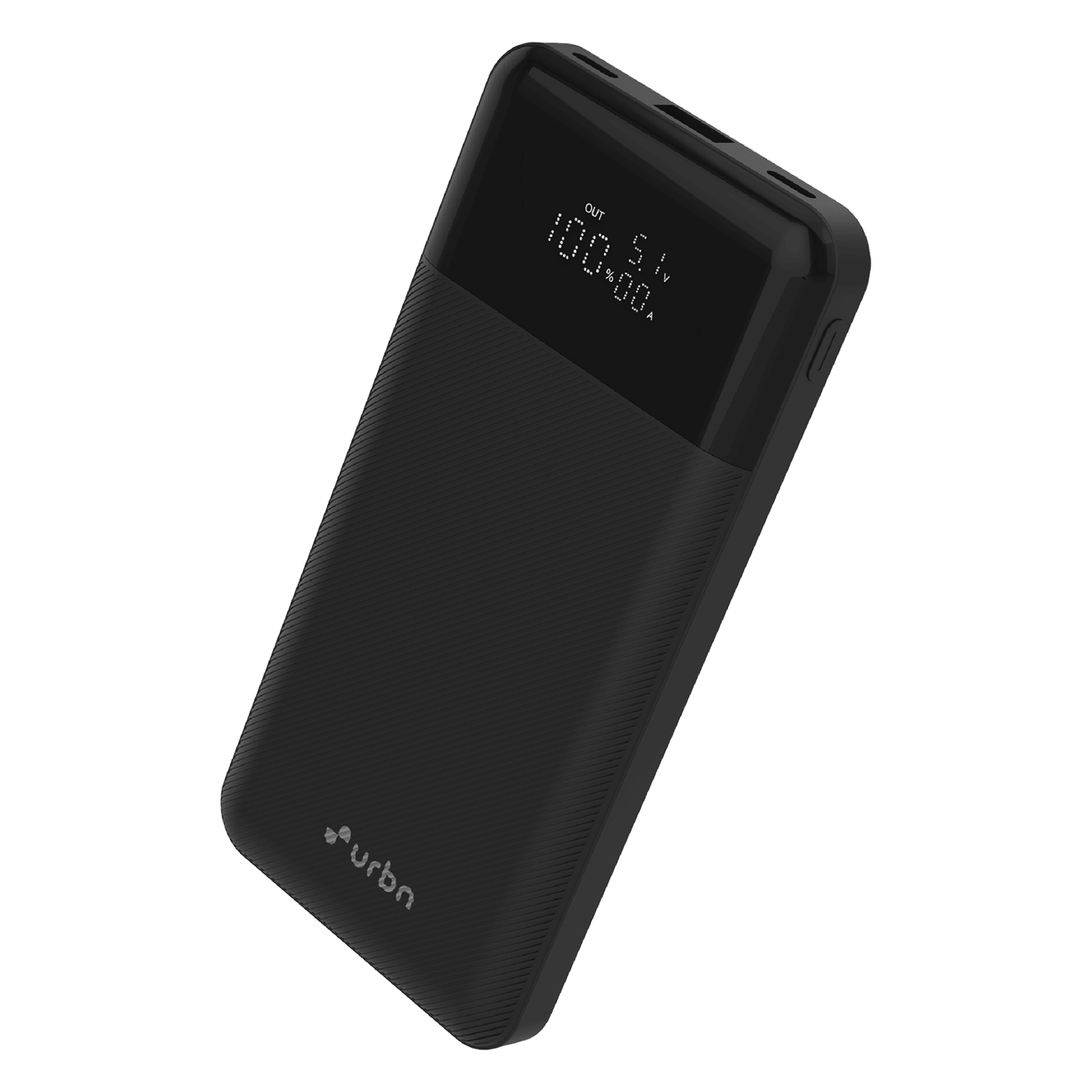 urbn Edge 10000 mAh 22.5W Fast Charging Power Bank (1 Type A & 2 Type C Port, 12 Layer Circuit Protection, Black)