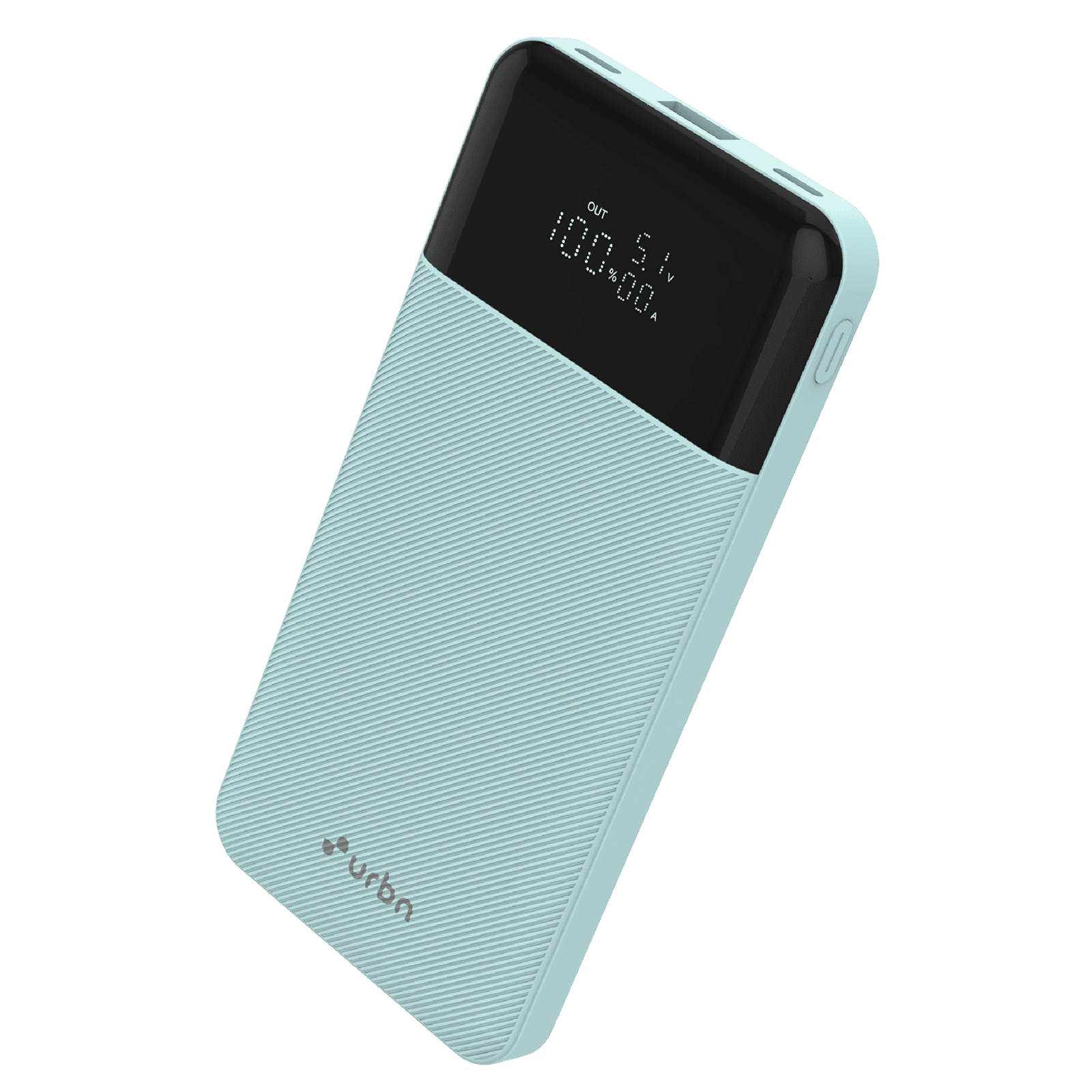 urbn Edge 10000 mAh 22.5W Fast Charging Power Bank (1 Type A & 2 Type C Port, 12 Layer Circuit Protection, Teal)