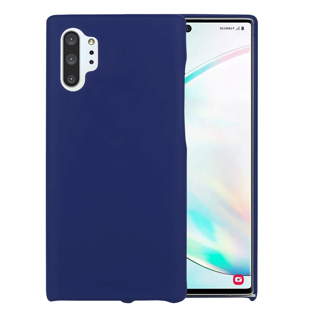 stuffcool Uni Faux Leather Back Cover for Samsung Galaxy Note 10 Pro (Camera Protection, Blue)