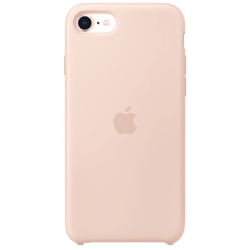Apple MXYK2ZM/A Silicone Back Cover for iPhone SE (Microfiber Lining, Pink Sand)