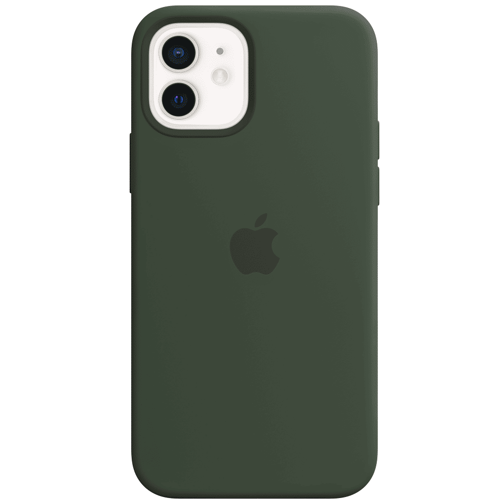 Apple Silicone Back Case For iPhone 12 Mini (Magsafe Charging Accessibility, MHKR3ZM/A, Cyprus Green)