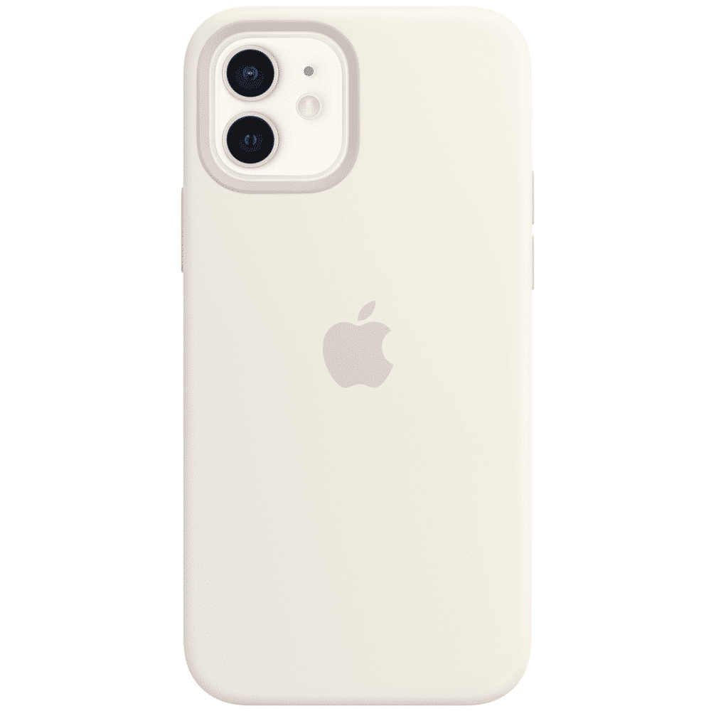Apple Silicone Back Case For iPhone 12 Mini (Magsafe Charging Accessibility, MHKV3ZM/A, White)
