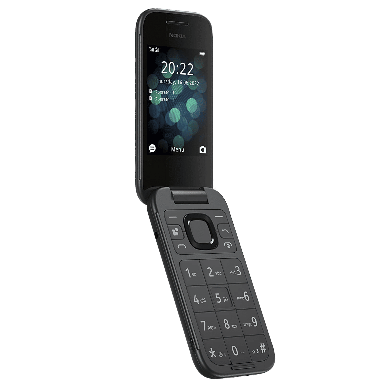 NOKIA 2660 Flip (128MB, Dual SIM, Rear Camera, Black)