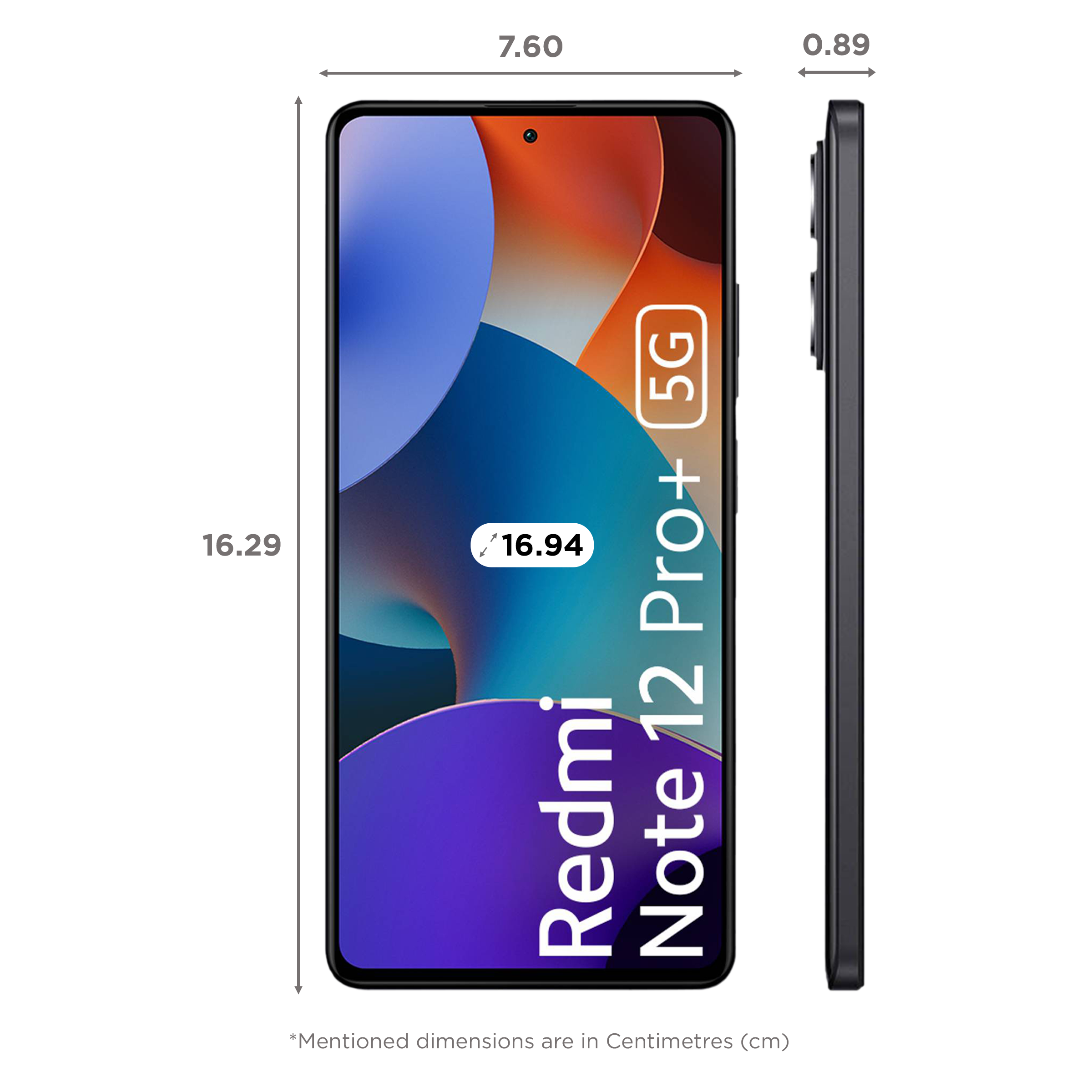 Xiaomi Redmi Note 12 Pro+ 5G – 256 Go / 8 Go RAM – Noir – Smartphone D'occasion