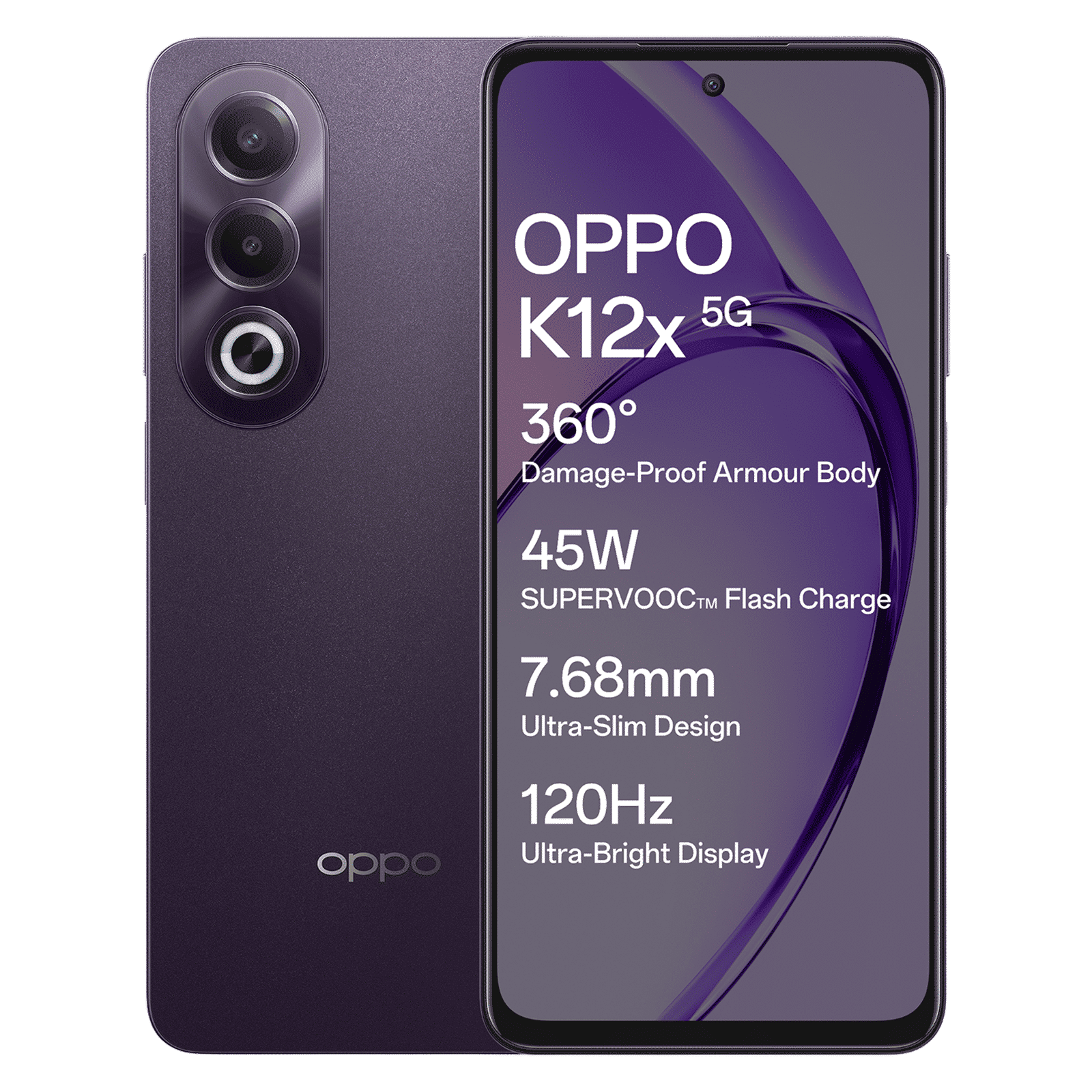 oppo K12x 5G (6GB RAM, 128GB, Midnight Violet)