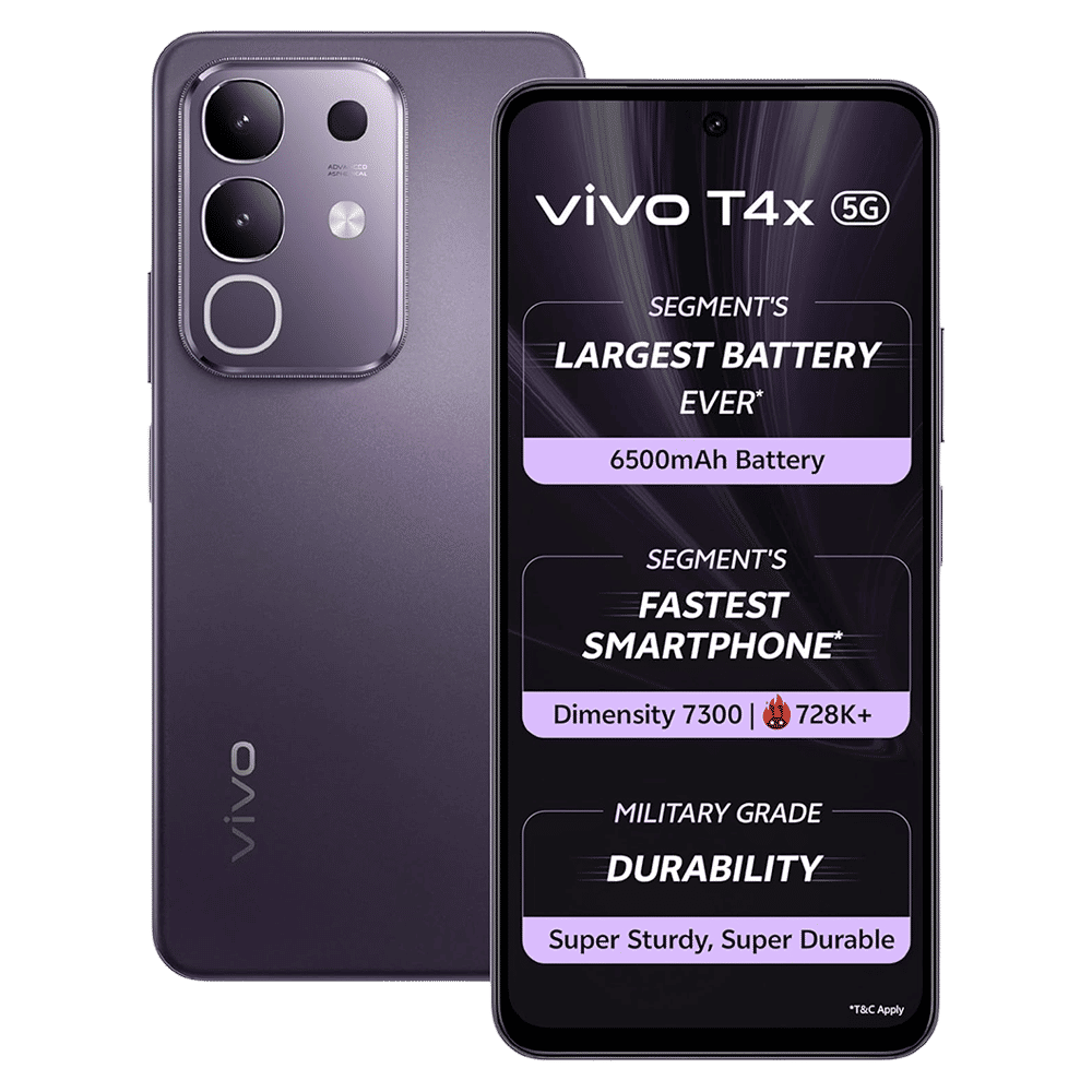 vivo T4x 5G (8GB RAM, 128GB, Pronto Purple)