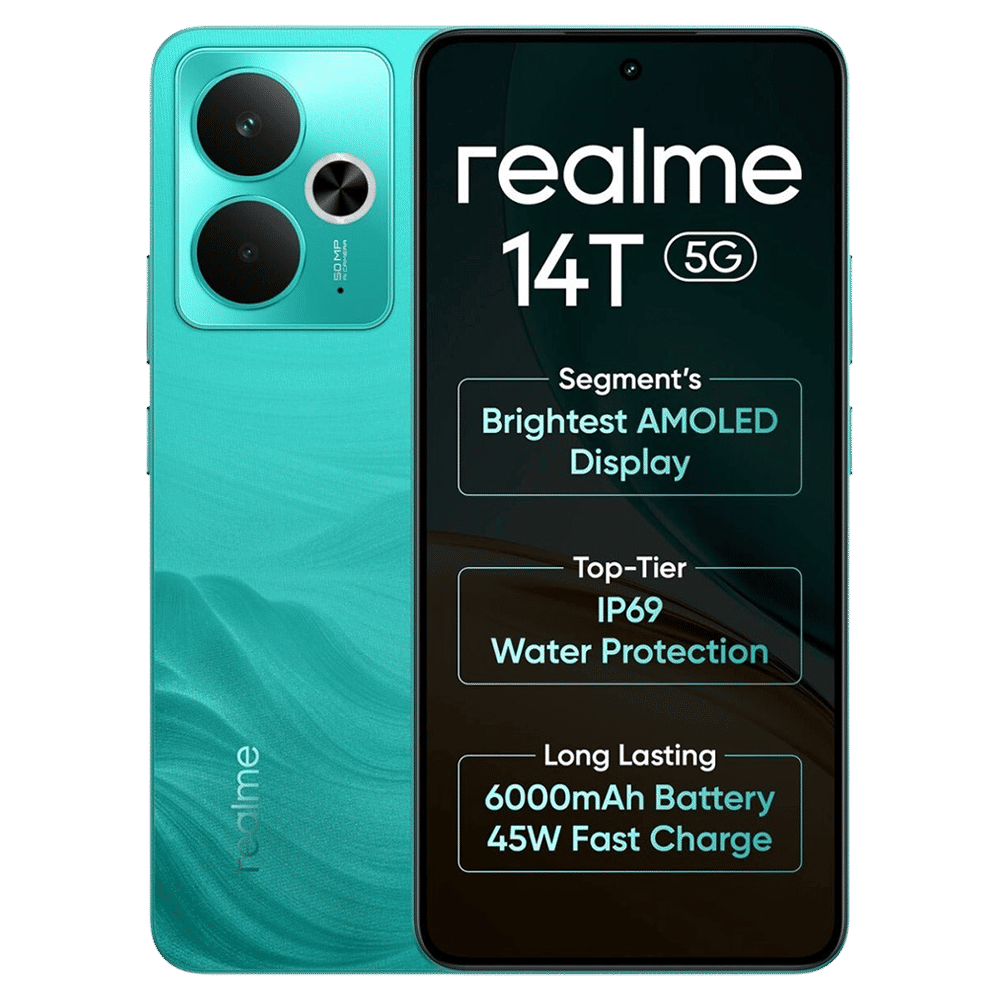realme 14T 5G (8GB RAM, 256GB, Surf Green)