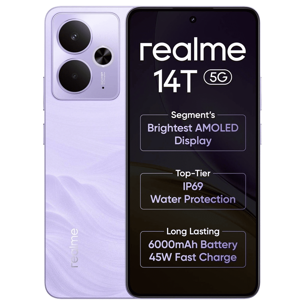 realme 14T 5G (8GB RAM, 256GB, Lightning Purple)